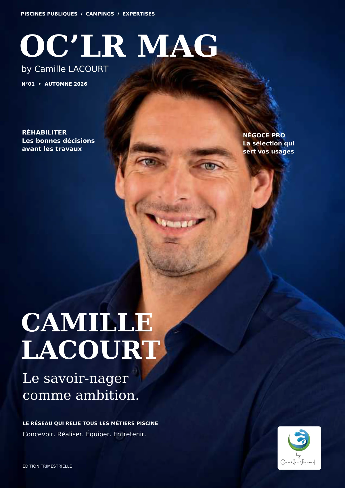 Couverture OC'LR MAG by Camille Lacourt — N°01 Automne 2026
